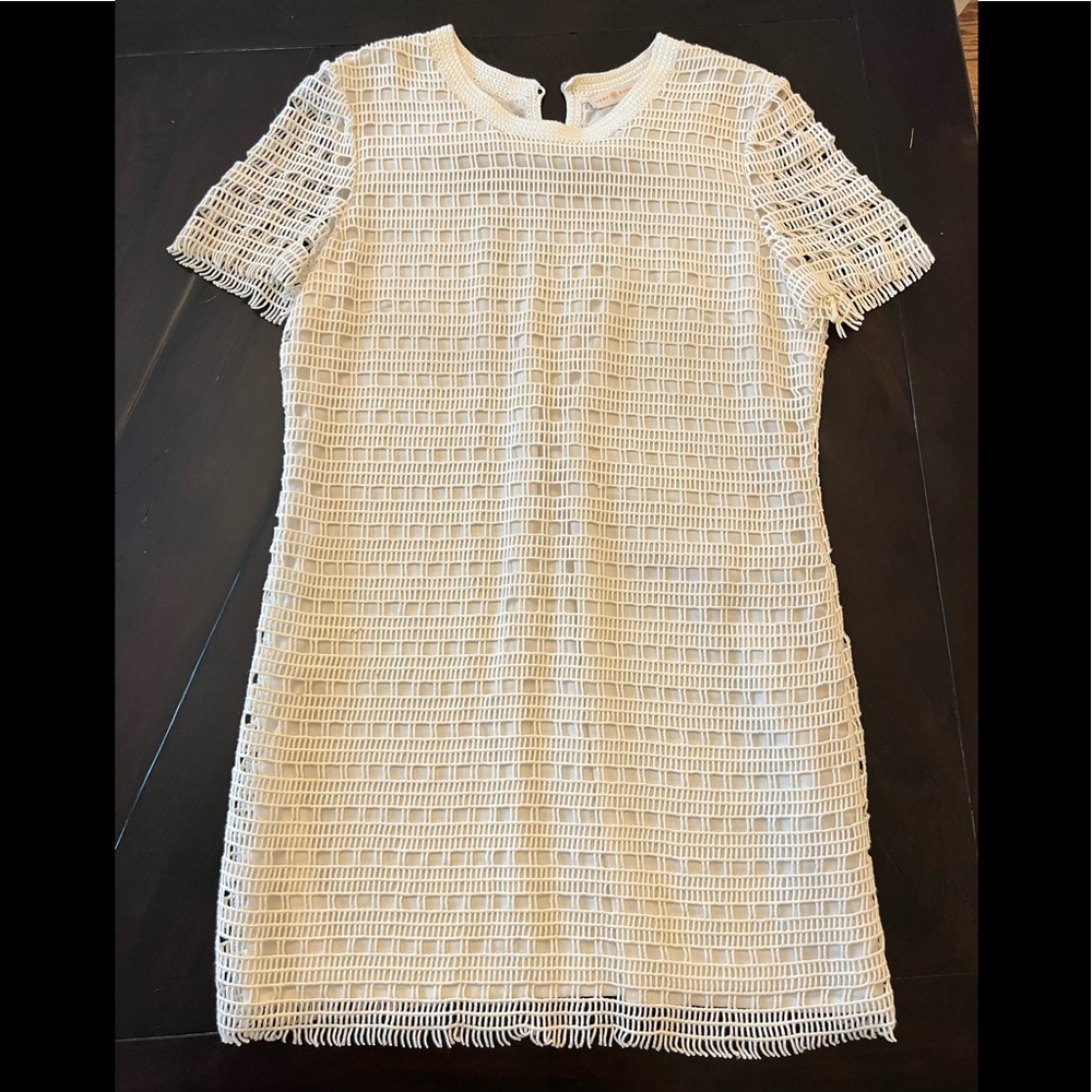 Tory Burch cream dress warn 2 times size LG